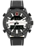 ZEGAREK MĘSKI CZARNO SREBRNY NAVIFORCE - NF9114 (zn046a)