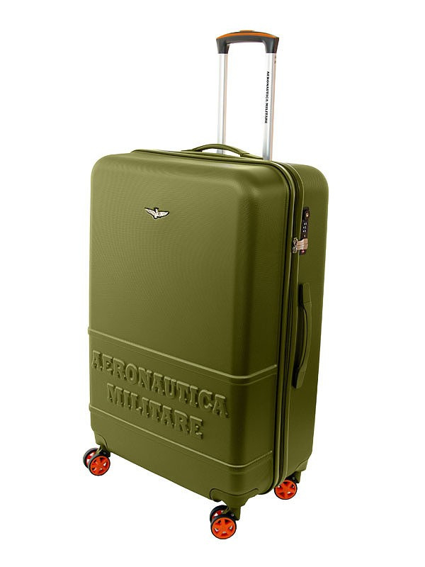 Walizka podróżna z ABS unisex Aeronautica Militare Force AM-220 70 VE duża zielona - cecha produktu