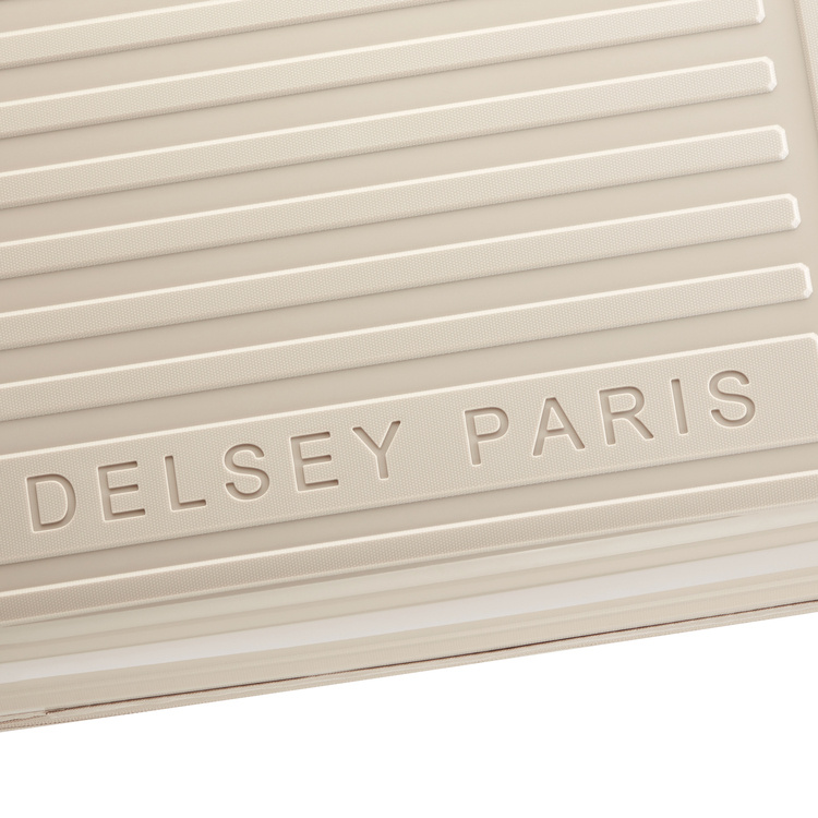 Walizka podróżna twarada unisex DELSEY LUTECE kabinowa mała 55 cm beżowa - ergonomiczna rączka i kółka