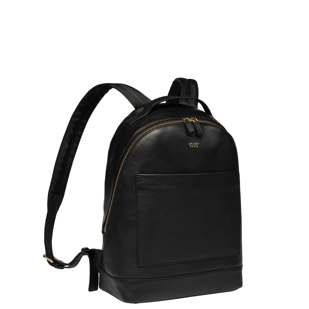 Plecak skórzany unisex Delsey Le Cuir Grainé miejski czarny - cecha produktu