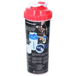 Shaker sportowy z tworzywa unisex Dunlop butelka z pojemnikiem 550 ml czerwony
