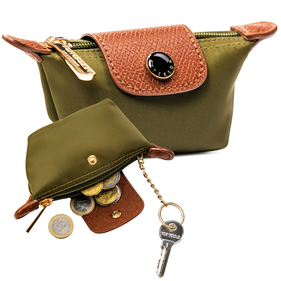 Khaki etui na klucze Peterson CKY-01