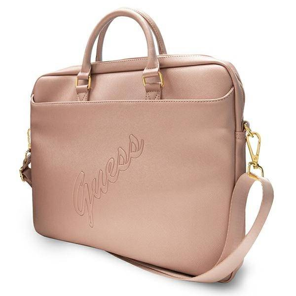 Torba ze skóry ekologicznej damska Guess GUCB15PUSASPI na laptopa A4 różowa - cecha produktu