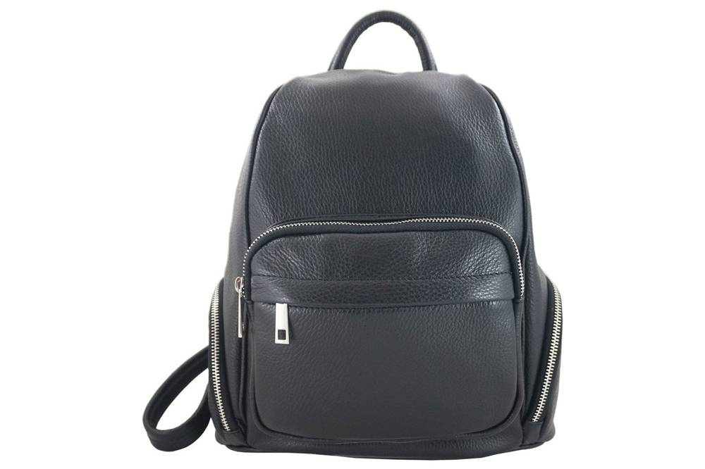 Plecak ze skóry naturalnej damski Barberini's 857-1 miejski casual mały czarny - cecha produktu