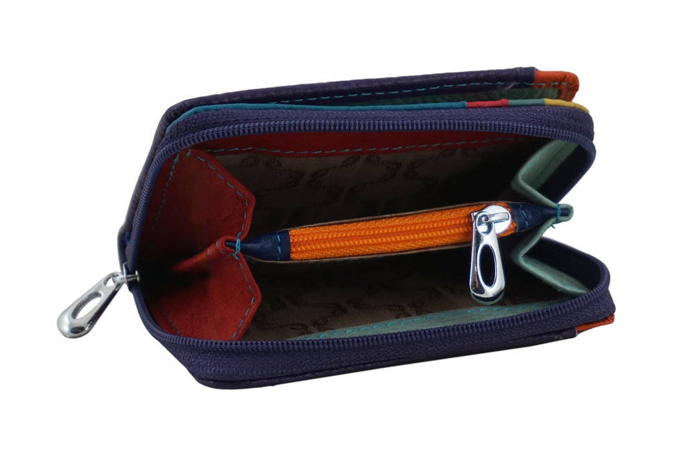 Portfel ze skóry licowej damski Barberini's D-8304-40 podwójny fioletowy - cecha produktu