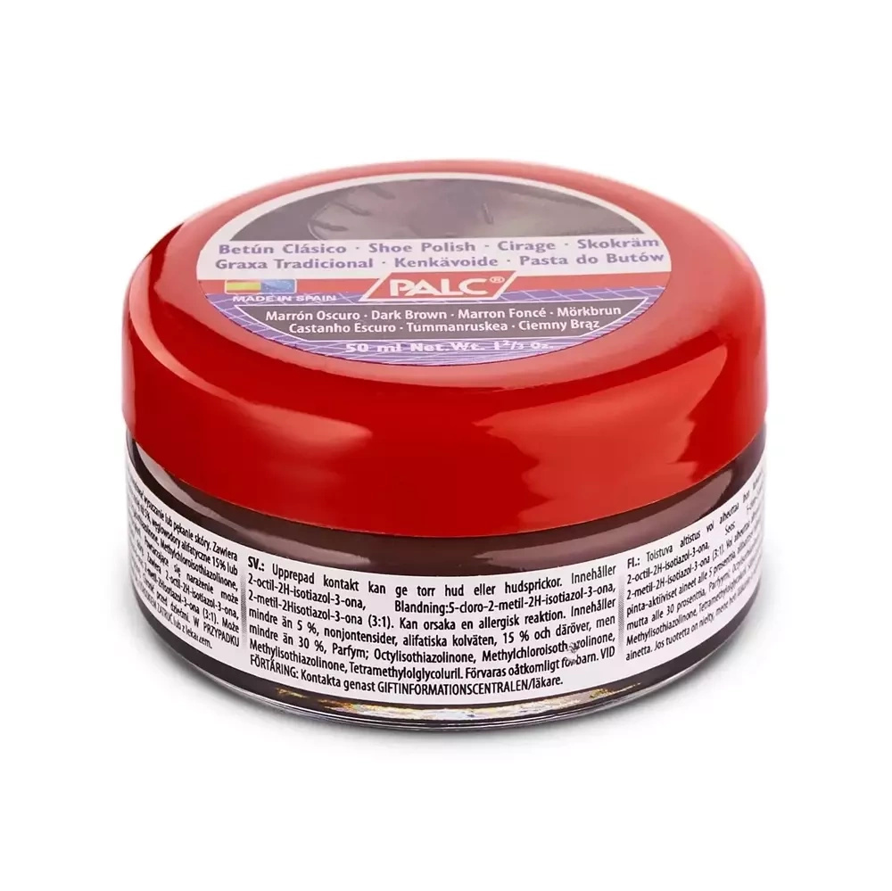 Pasta do skóry Palc ciemnobrązowa - etykieta 50 ml