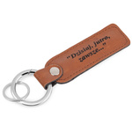 Brelok ze skóry naturalnej unisex B7 z grawerem personalizowany camel