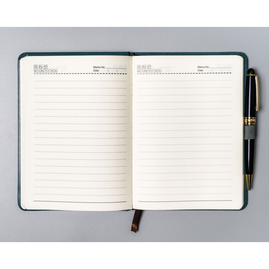 Otwarty zielony notes Peterson NOT-6-LN-53 w linie