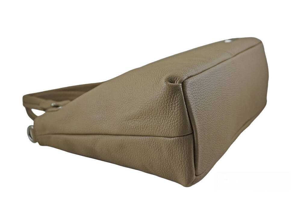 Torebka ze skóry naturalnej damska Barberini's 982-2 shopper A4 beżowa - cecha produktu