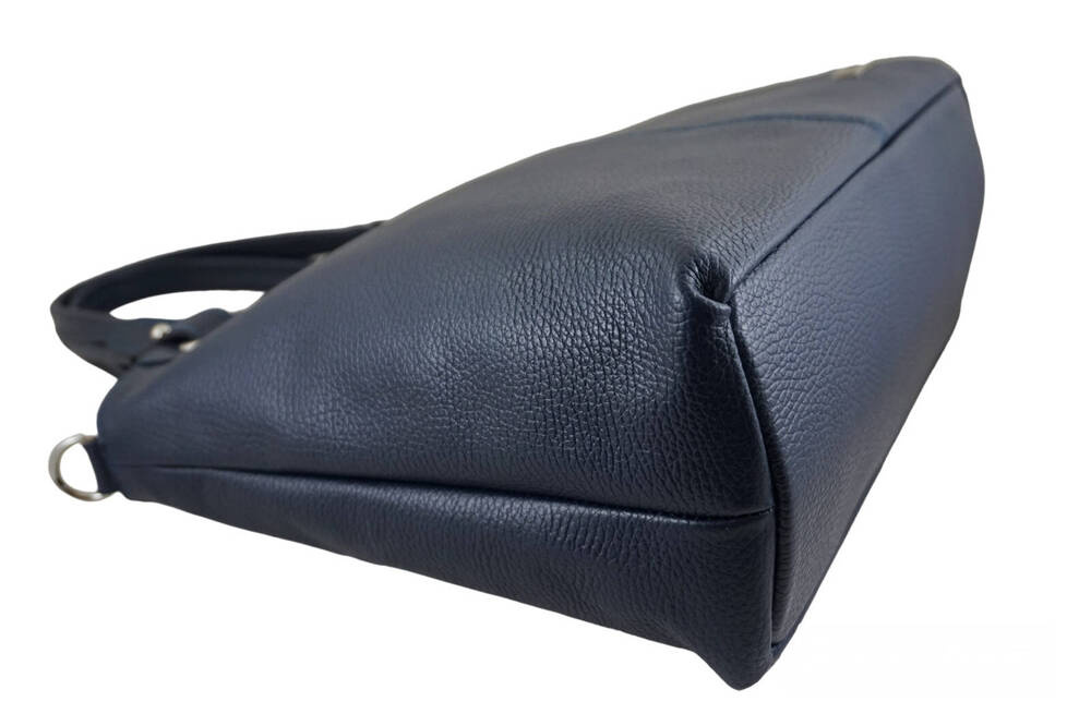 Torebka ze skóry licowej damska Barberini's 982-4 shopper A4 granatowa - cecha produktu
