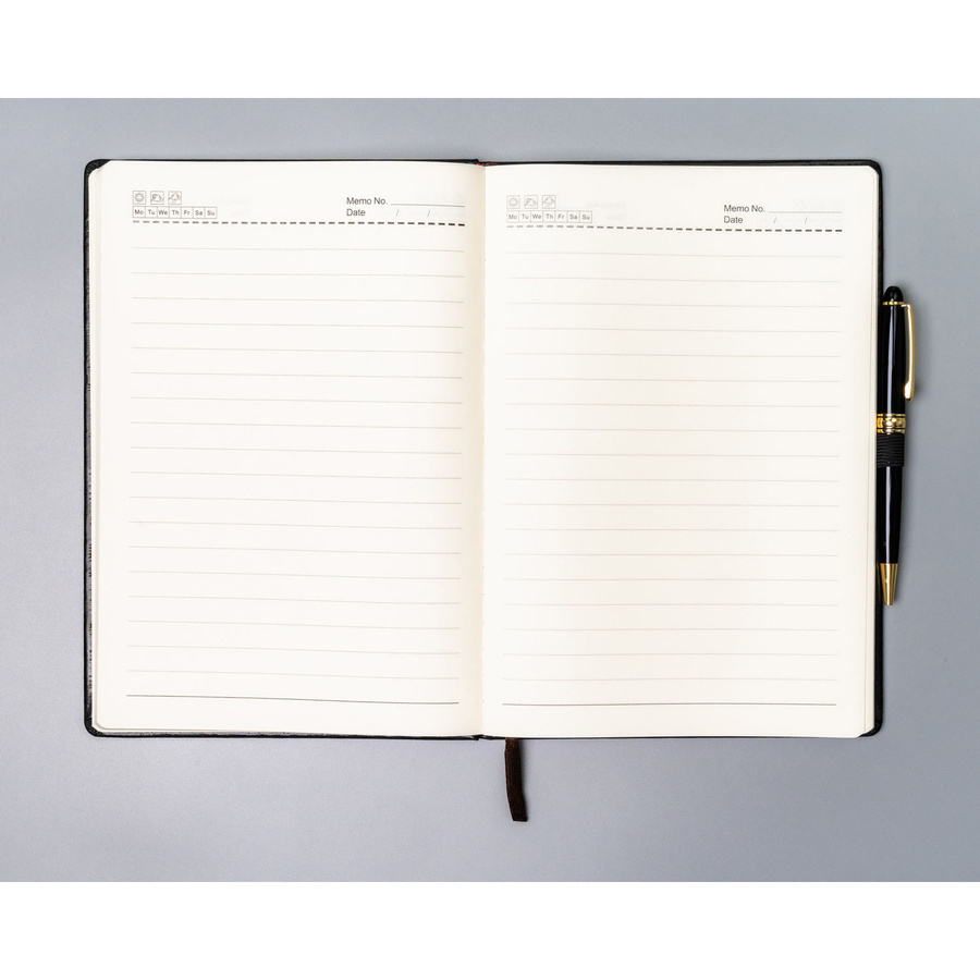 Otwarty czarny notes Peterson NOT-6-LN-51 w linie
