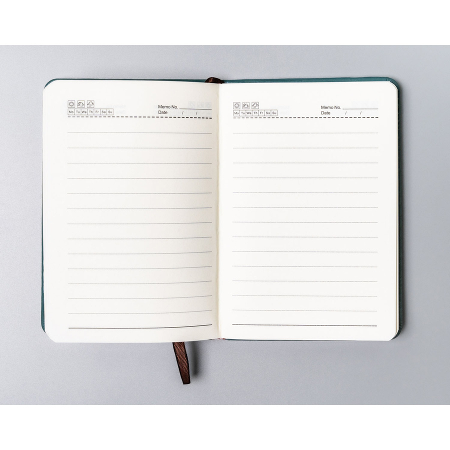 Otwarty zielony notes Peterson NOT-6-LN-54 w linie