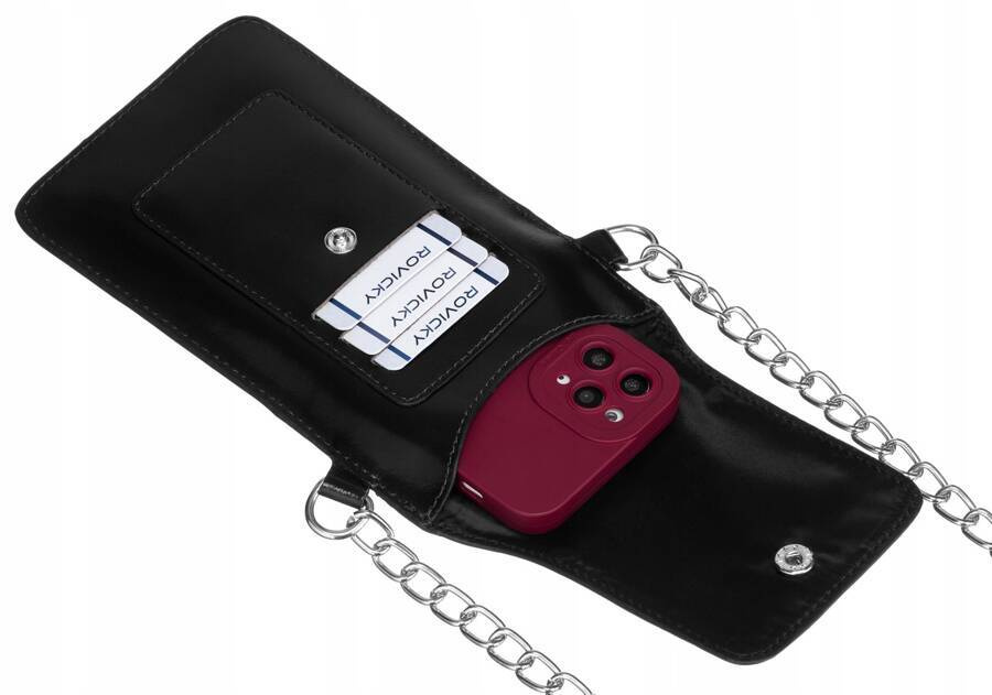 Telefon w czarnej listonoszce 4U Cavaldi 1642-SB