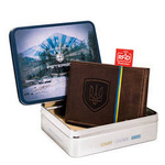 Portfel męski na karty skórzany Peterson 304UP brązowy