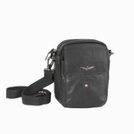 Torba skórzana męska Aeronautica Militare AM-307 saszetka listonoszka czarna