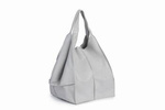 Torebka skórzana damska VOOC EP25 shopper bag worek A4 szara