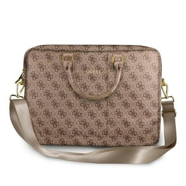 Torba na laptopa ze skóry ekologicznej damska Guess 4G Uptown GUCB154GB A4 brązowa - cecha produktu