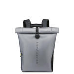 Plecak miejski z materiału wodoodpornego unisex Delsey Turenne rolowany srebrny