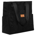 Torebka damska shopper Rovicky R-TZ-01 wężowa czarna