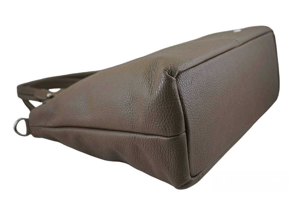 Torebka ze skóry licowej damska Barberini's 982-9 shopper A4 ciemnobeżowa - cecha produktu