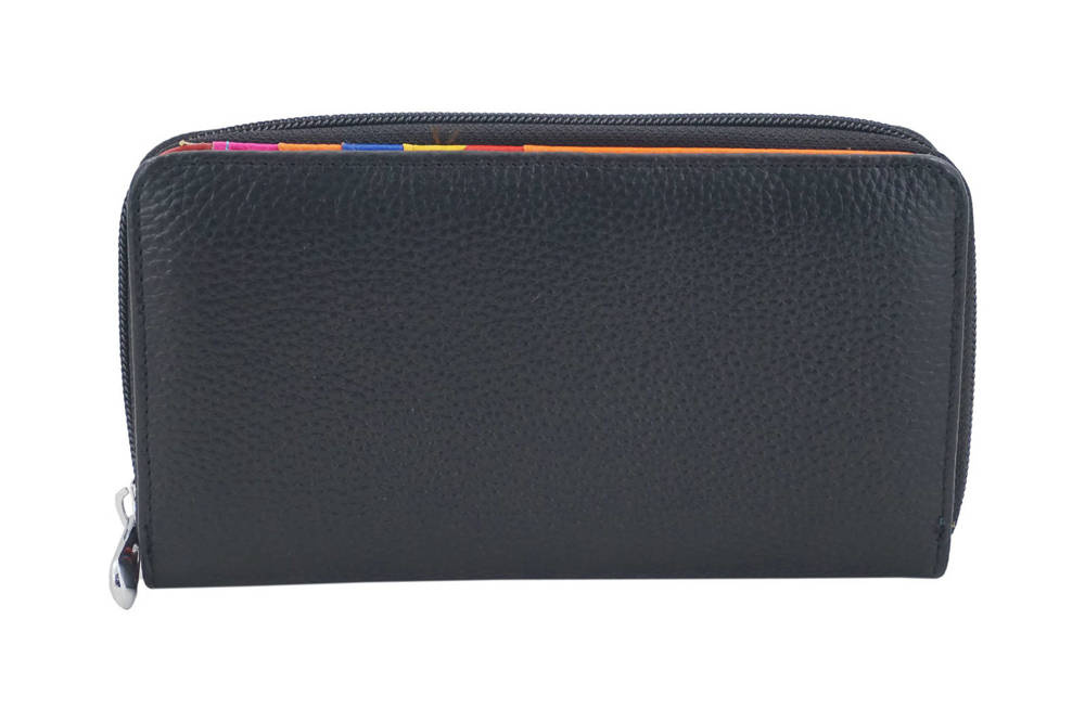 Portfel ze skóry naturalnej damski Barberini's D-8601-1 podłużny czarny - cecha produktu