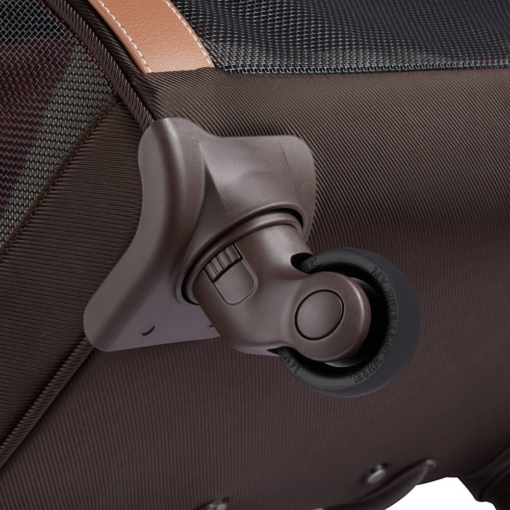 Walizka kabinowa materiałowa unisex Delsey Chatelet Air 2.0 transpot dla zwierząt brązowa - funkcjonalny bagaż kabinowy