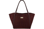 Torebka damska shopper zamszowa Barberini's 1008-5 bordowa