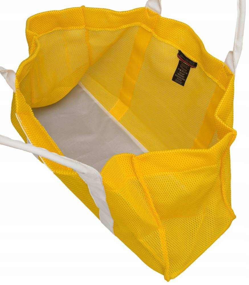 Wnętrze żółtej torby Pierre Cardin 638 z usztywnianym dnem