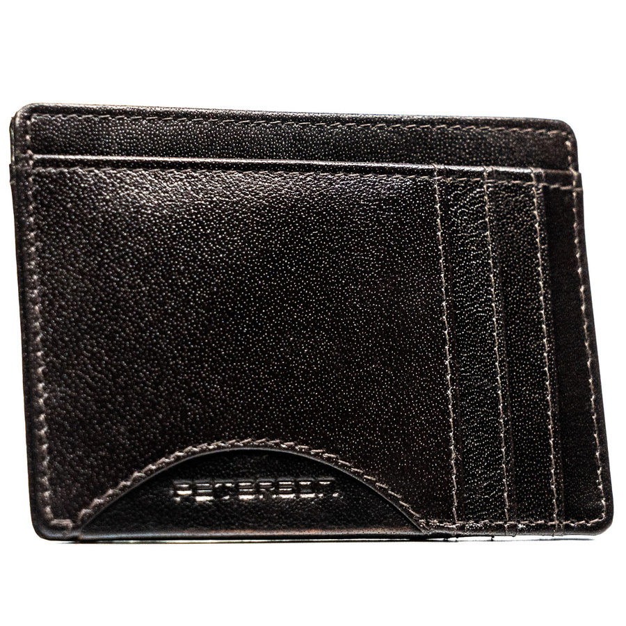 Brązowe etui na karty Peterson CC-224-BOR z kartami