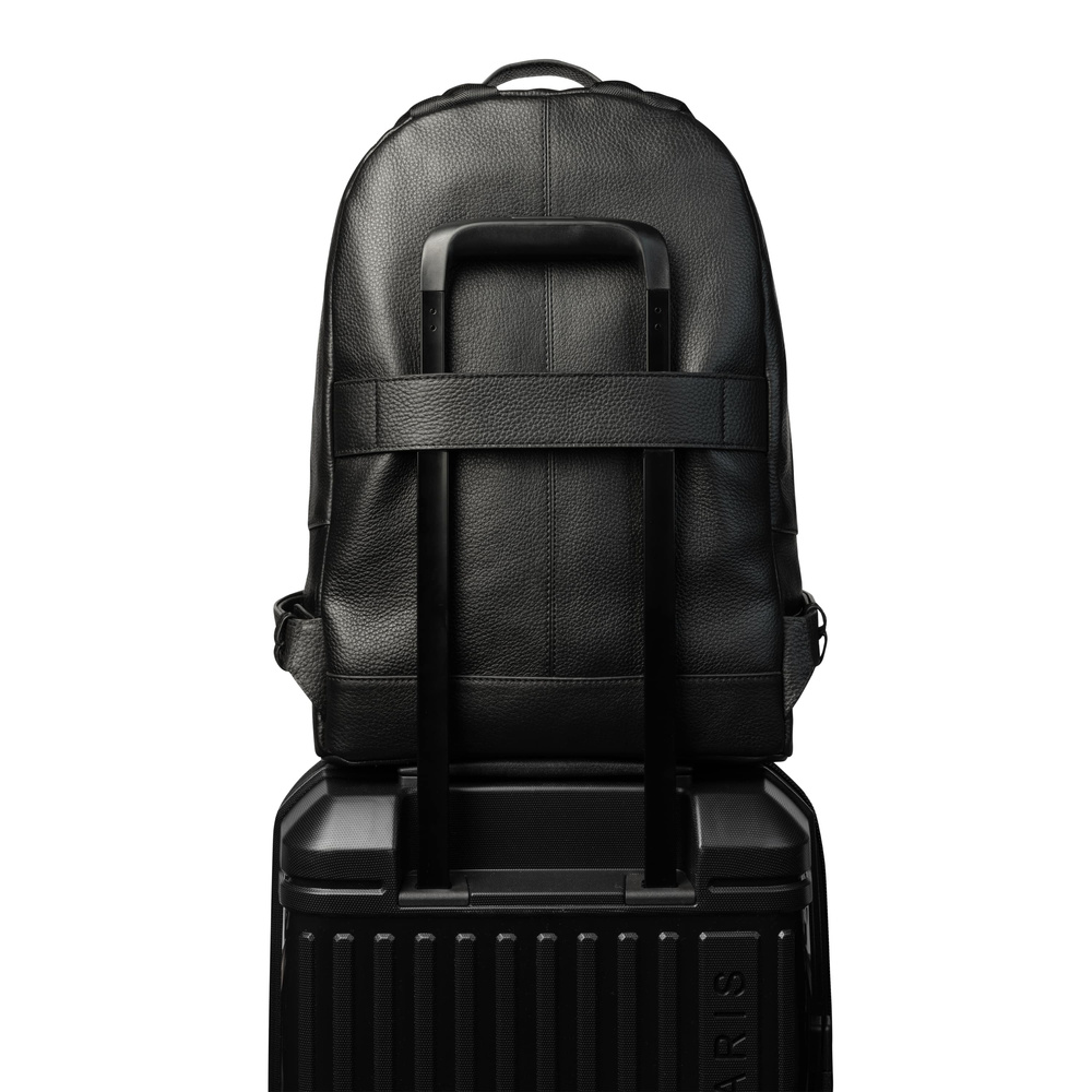 Plecak skórzany unisex Delsey Le Cuir Grainé miejski czarny - cecha produktu