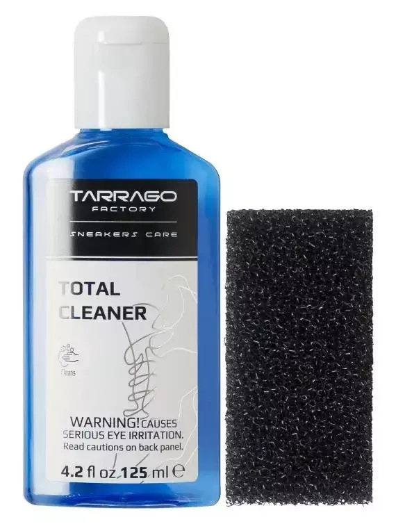 Zestaw do sneakersów Tarrago - butelka Total Cleaner 125 ml i czarna gąbka