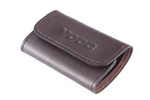 Etui na klucze skórzane unisex VOOC P10 Vintage kluczówka juchtowa brązowa