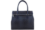 Torebka ze skóry naturalnej damska Barberini's 950-4 kuferek shopper A4 granatowa