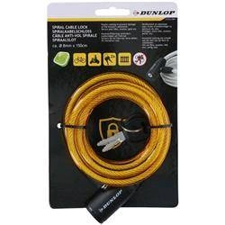 Zapiecie do roweru spiralne na klucz (Żółty) Dunlop