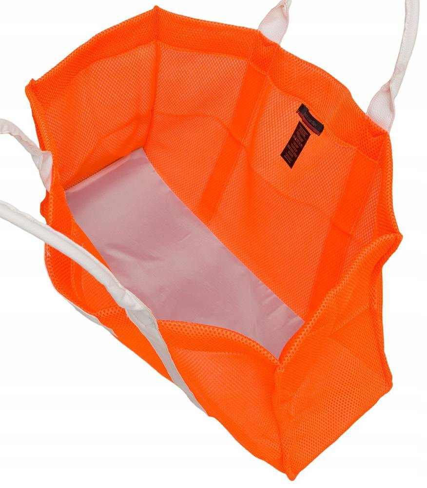 Wnętrze pomarańczowej torby Pierre Cardin 638 z usztywnianym dnem