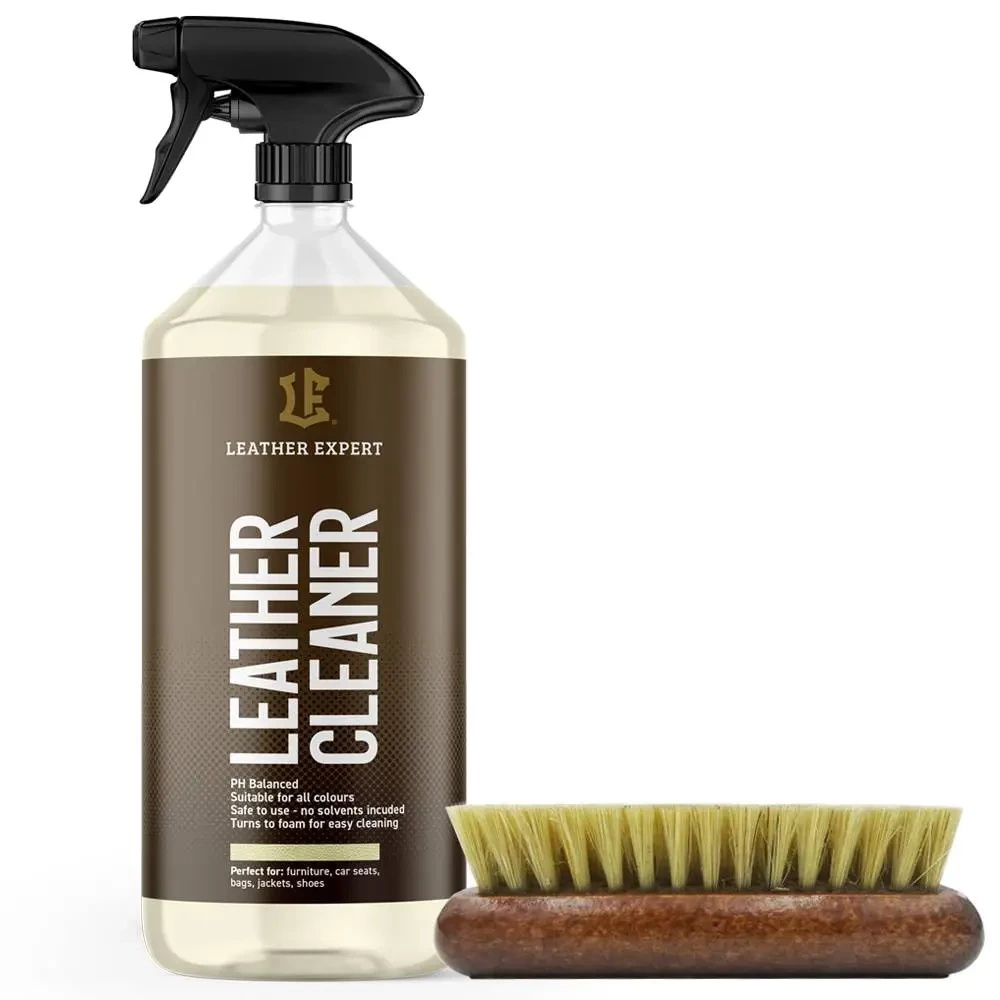 Zestaw do skóry Leather Expert - butelka Leather Cleaner 1000 ml ze spryskiwaczem i szczotka