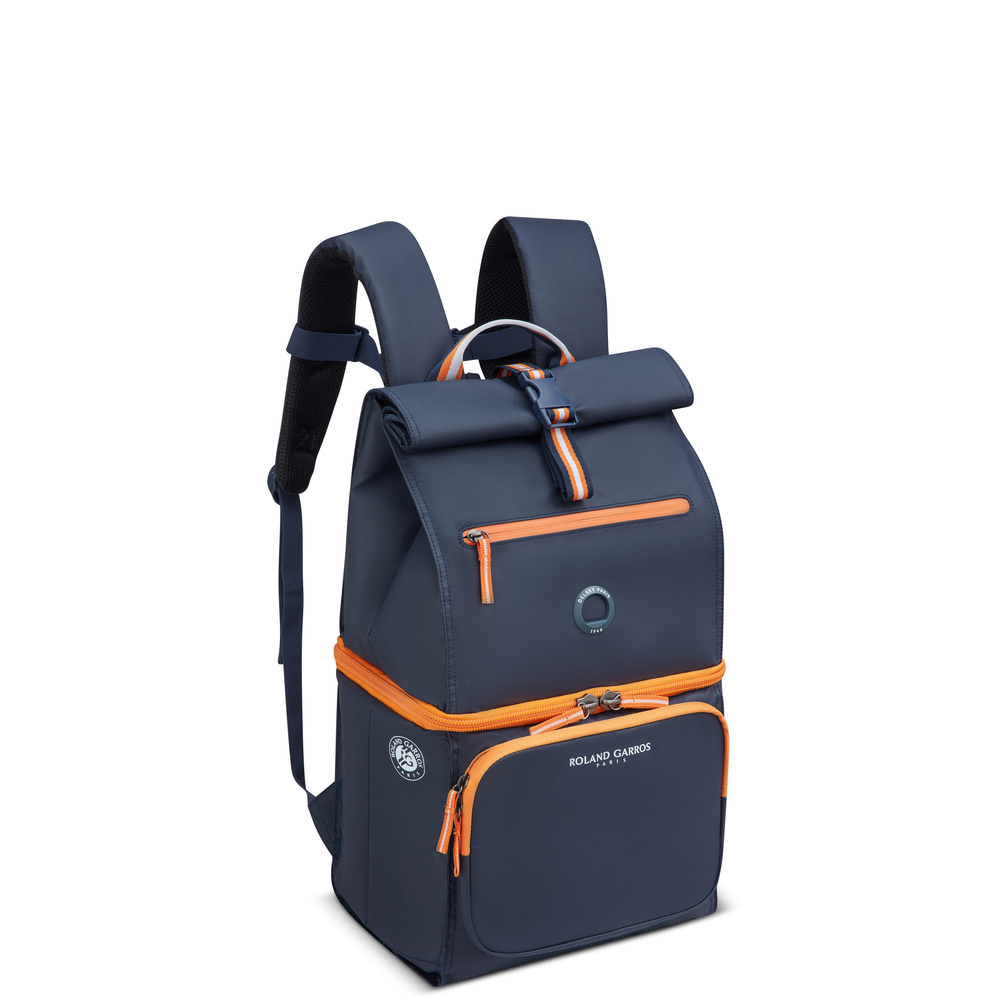 Plecak miejski z materiału unisex DELSEY Maubert 2.0 termiczny duży granatowy - wytrzymały materiał poliester i ergonomiczne szelki