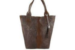 Torebka zamszowa damska Barberini's 375/7-6 shopper bag A4 brązowa