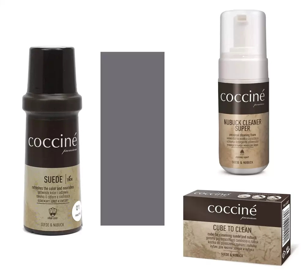 Zestaw do zamszu i nubuku Coccine szary - zestaw: renowator Suede, pianka Nubuck Cleaner Super