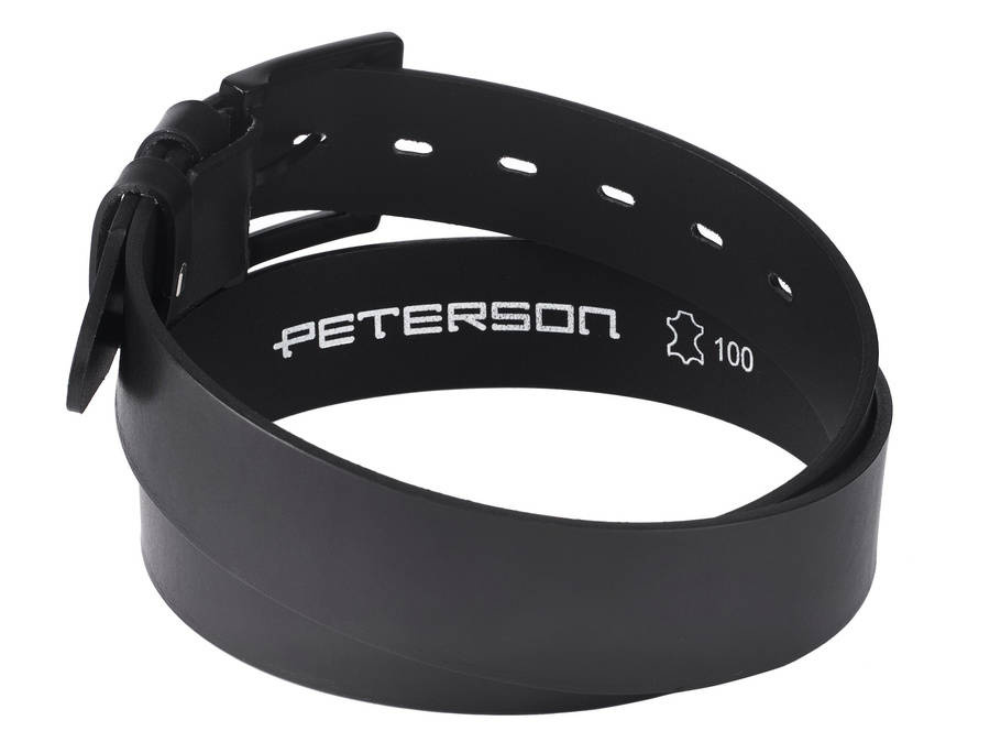 Zwinięty czarny pasek Peterson SSK-3 z logo marki na spodzie