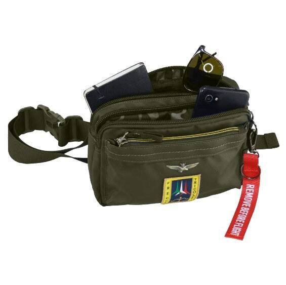 Nerka biodrowa saszetka zielona - Aeronautica Militare Frecce AM-353 VE - prezentacja komór i kieszeni