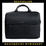 Skórzana torba męska na laptopa 15,4" czarna - Solier Rothen SL30