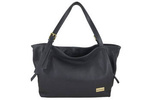 Torebka ze skóry naturalnej damska Barberini's 987-28 shopper A4 ciemnoszara