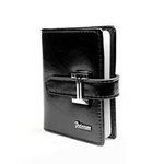 Etui na karty damskie skórzane Peterson PL-102 czarne