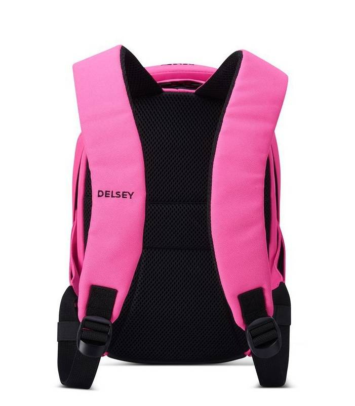 Plecak z poliestru unisex Delsey Securban miejski na laptopa mały fuksjowy - cecha produktu