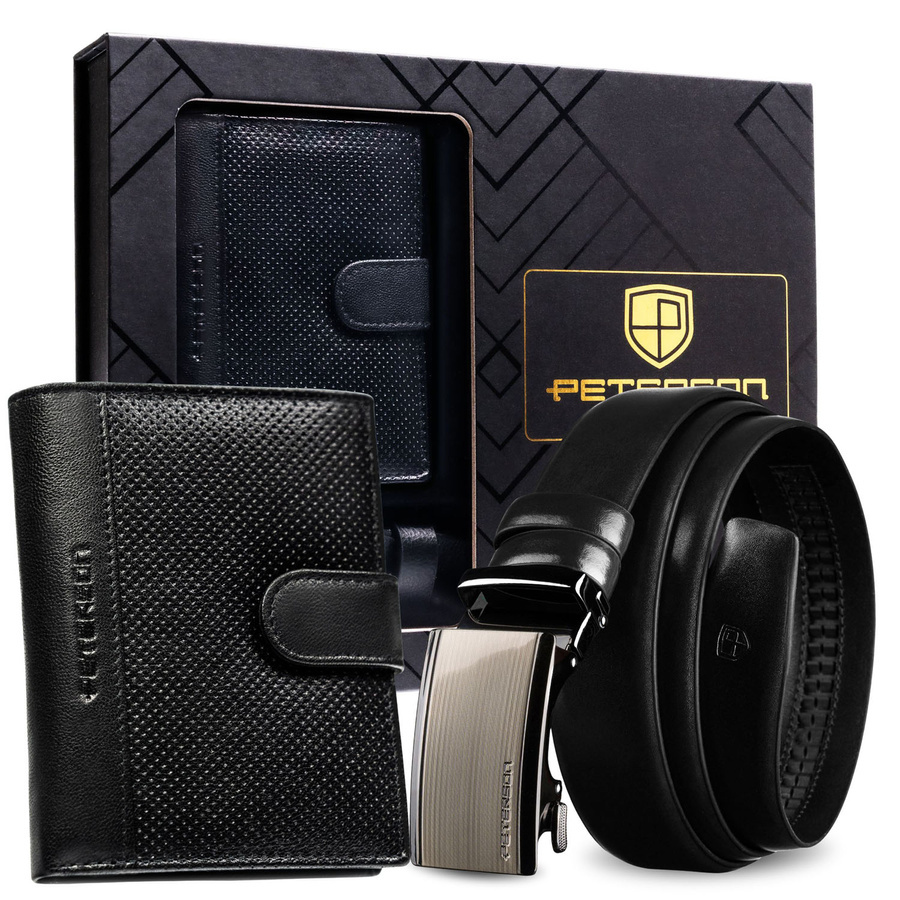 Czarny zestaw prezentowy Peterson N4L-D20 w pudełku