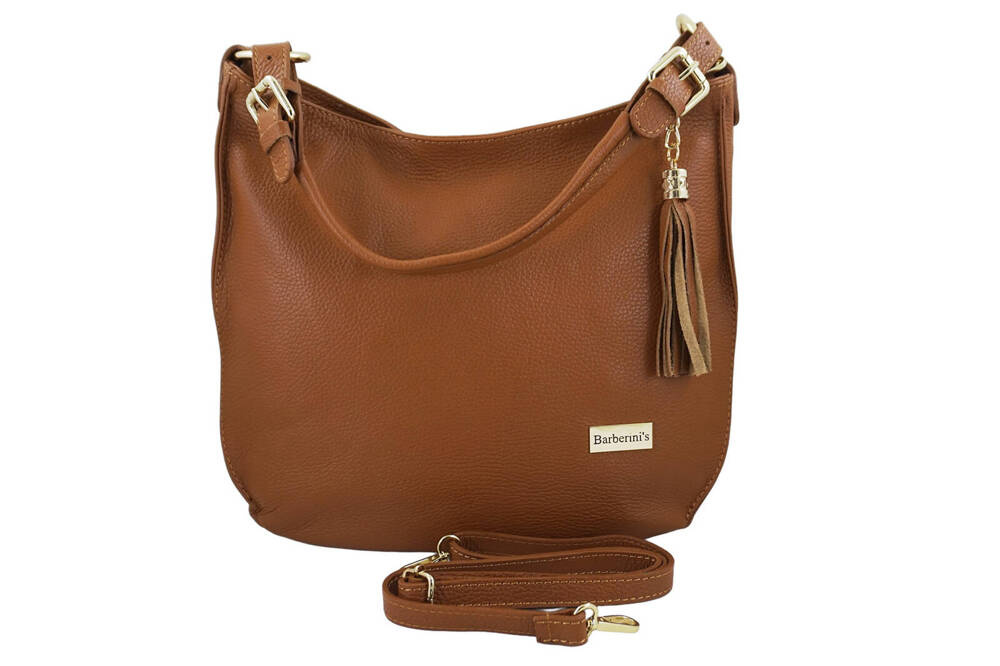 Torebka ze skóry naturalnej damska Barberini's 986-12 shopper A4 jasnobrązowa - cecha produktu