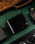 Elegancki czarny skórzany portfel męski — Rovicky 22320-VT-RVT