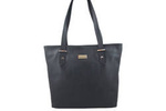 Skórzany shopper bag miejski na ramię czarny - Barberini's 923-1