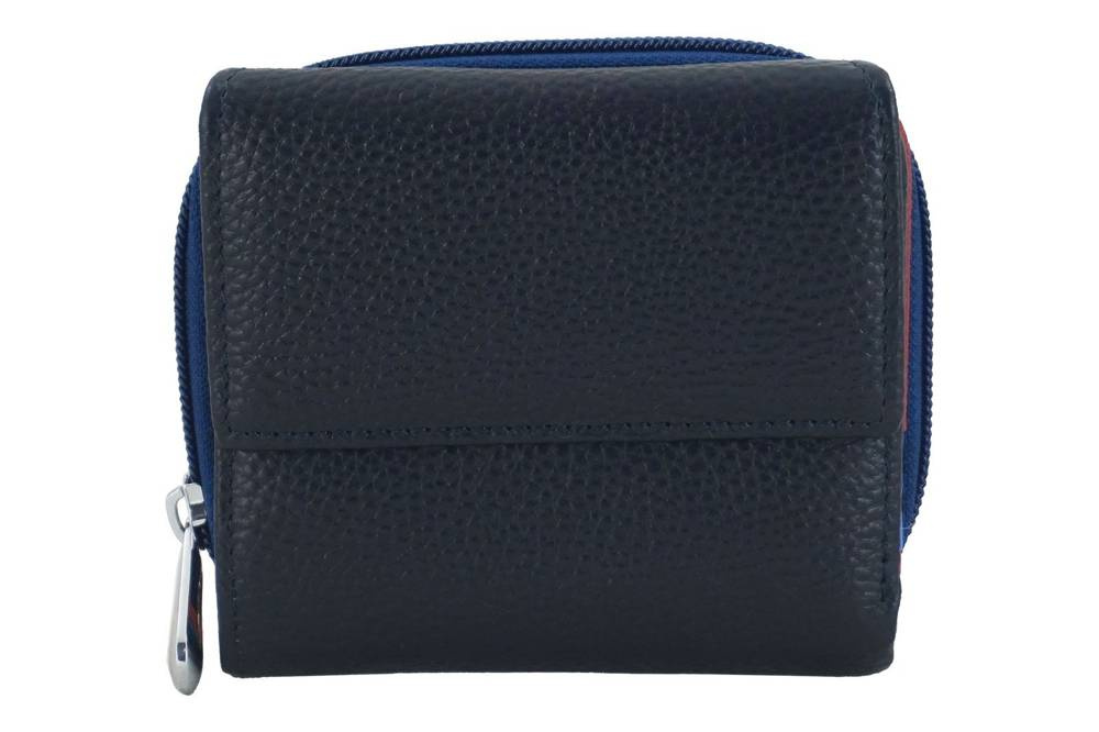 Portfel ze skóry naturalnej damski Barberini's D-485-4 podwójny granatowy - cecha produktu